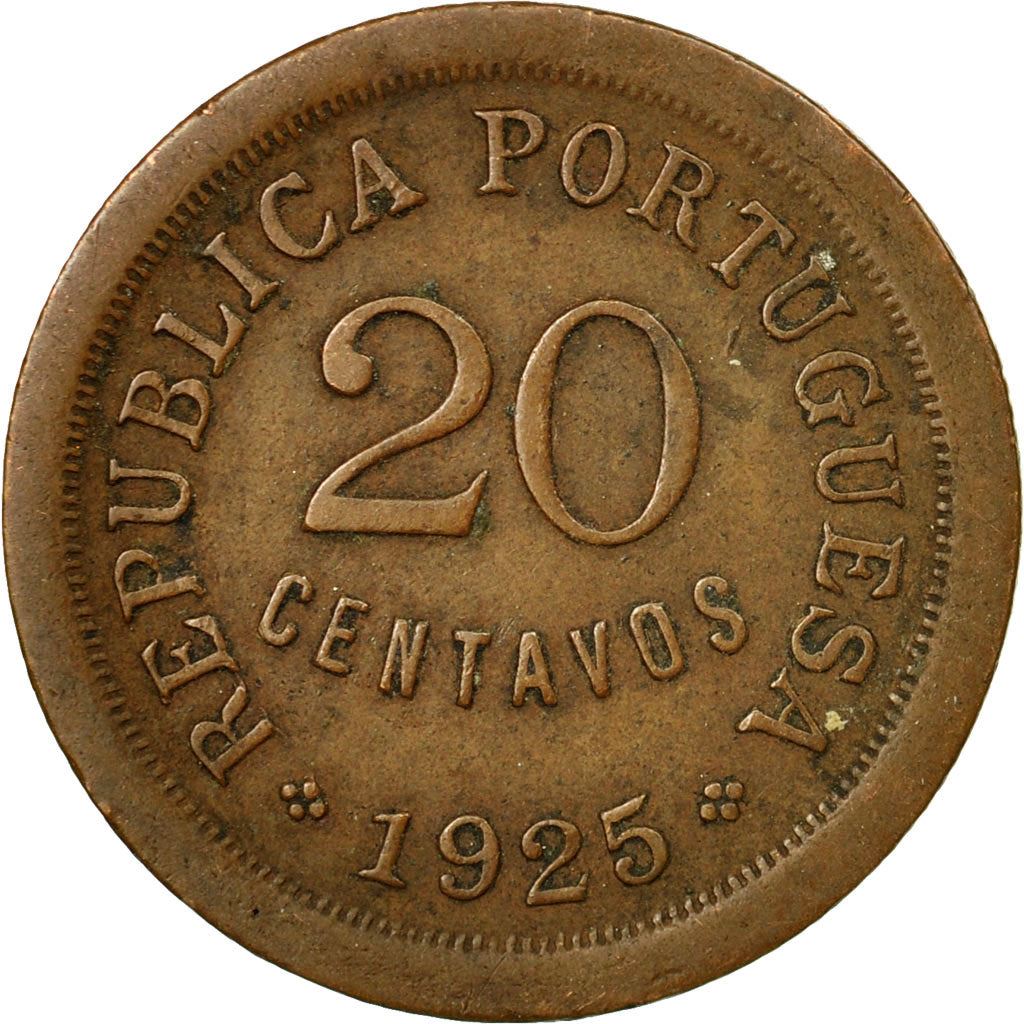 Portugal | 20 Centavos Mønt | Bronze | Km:574 | 1924 - 1925