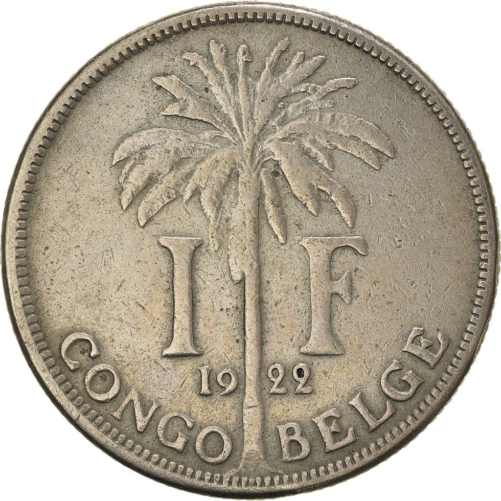 Belgian Congo | 1 Franc Coin | Palm tree | Km:20 | 1920 - 1930