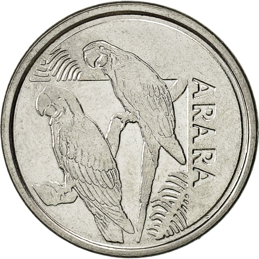 Brazil 5 Cruzeiros Reais Coin KM627 1993 - 1994