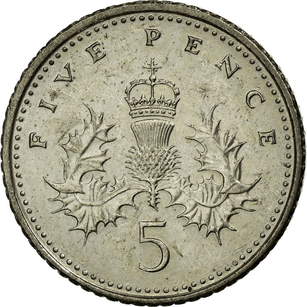 United Kingdom | 5 Pence Coin | Elizabeth II | Km:988 | 1998 - 2008