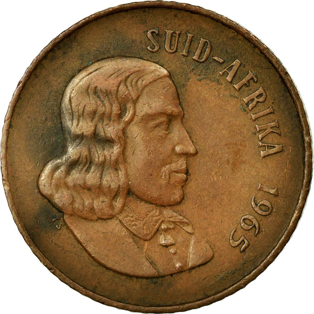 Pièce de 2 Cents d'Afrique du Sud | Légende Afrikaans - SUID-AFRIKA | KM66.2 | 1965 - 1969