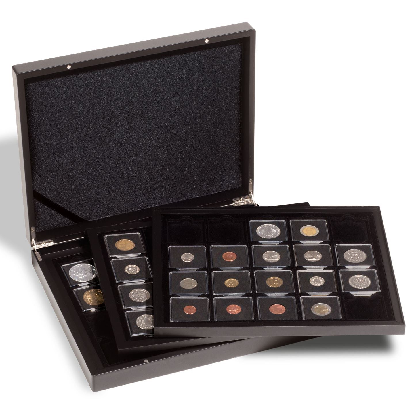 QUADRUM Square Capsules | 50x50x6.25mm Coin Capsules | For 10-41mm Diameter and up to 3.3mm Coin Thickness | Packs of 10