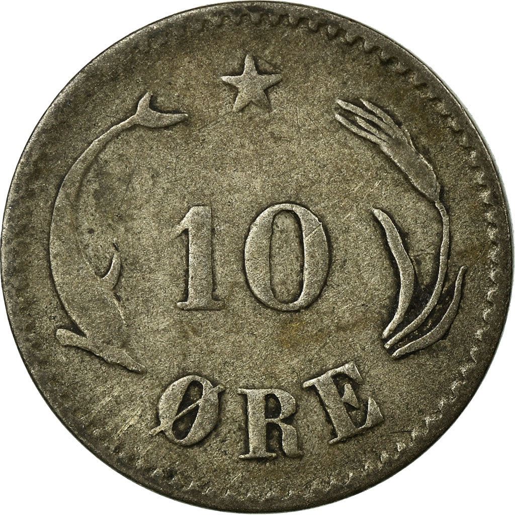 Denmark | 10 Ore Coin | Christian IX | Km:795 | 1874 - 1905
