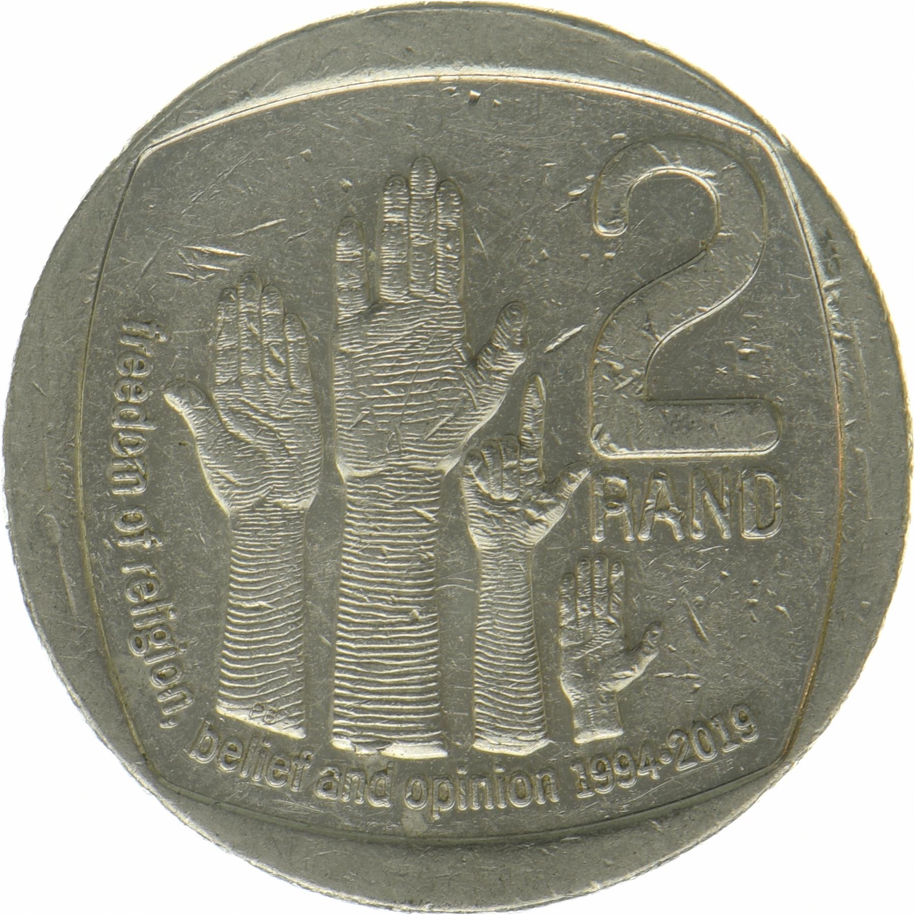 Sør-Afrika | 2 Rand mynt | Religionsfrihet | 2020