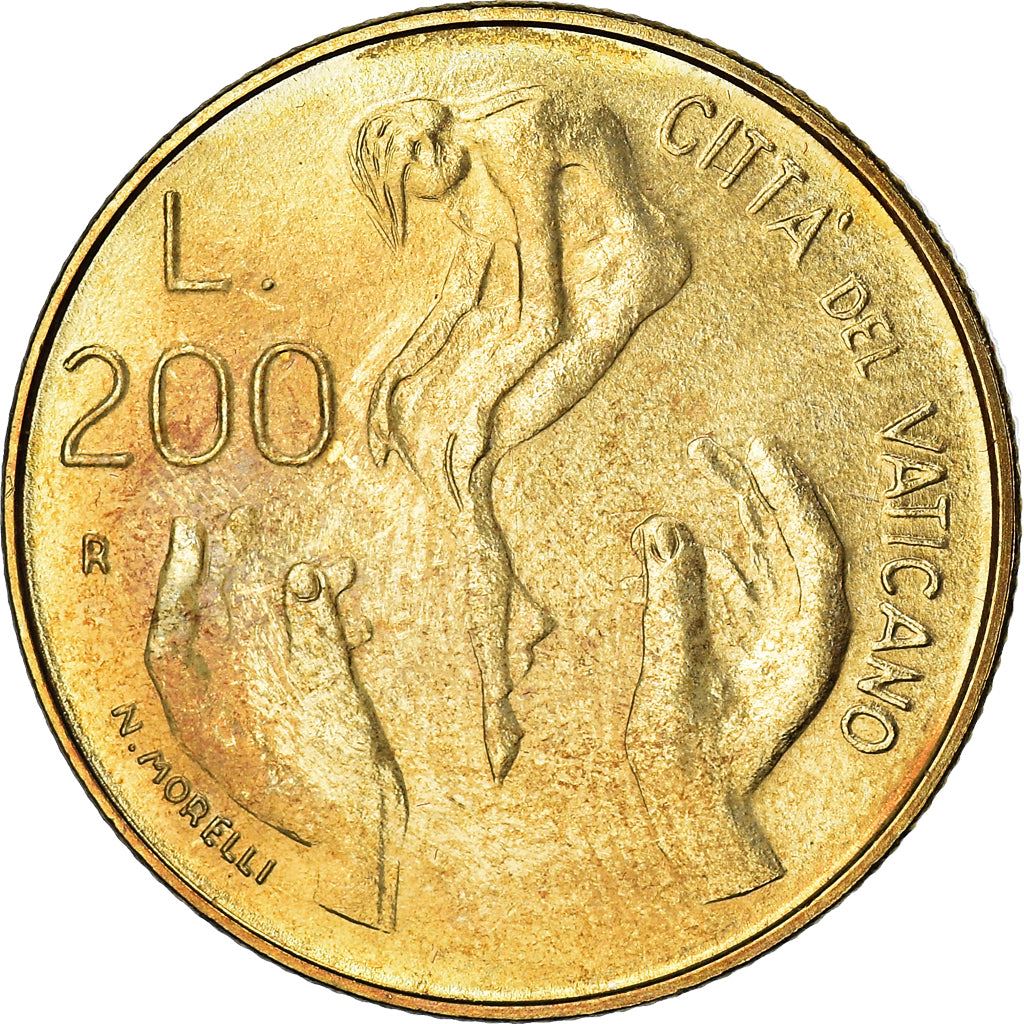 Vatican City | 200 Lire Coin | John Paul II | Km:174 | 1983
