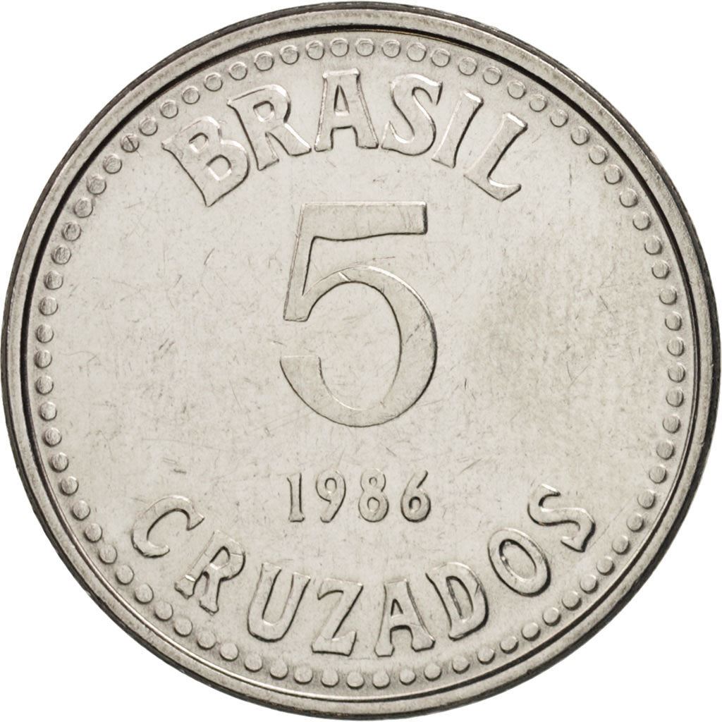 Brazil | 5 Cruzados Coin | Star | Km:606 | 1986 - 1988