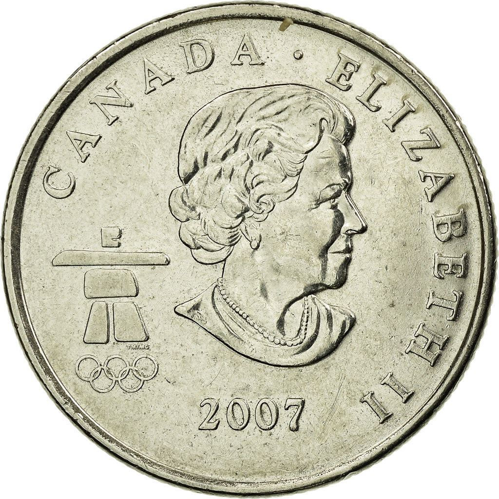 Canada | Pièce de 25 cents | Acier plaqué nickel | Hockey sur glace | KM : 683 | 2007