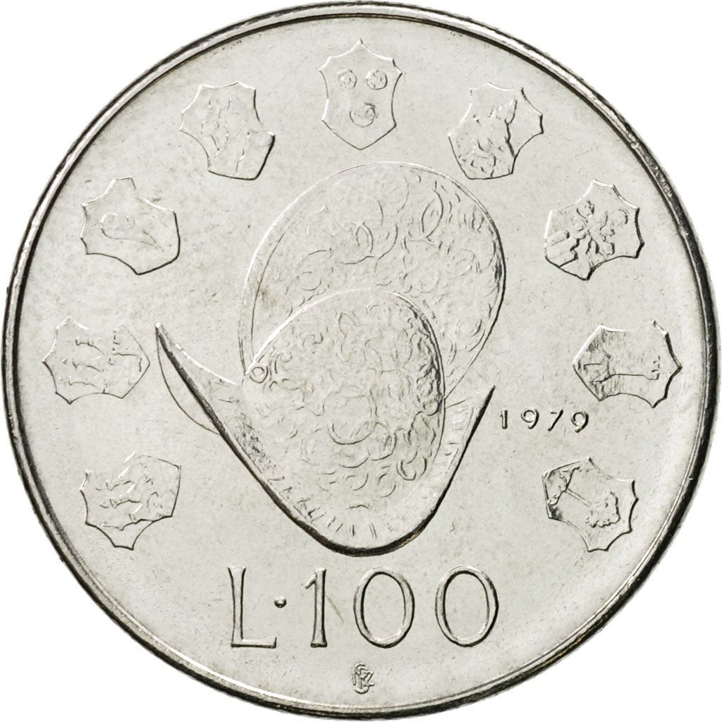 San Marino | 100 Lire Coin | Helmet | Km:95 | 1979