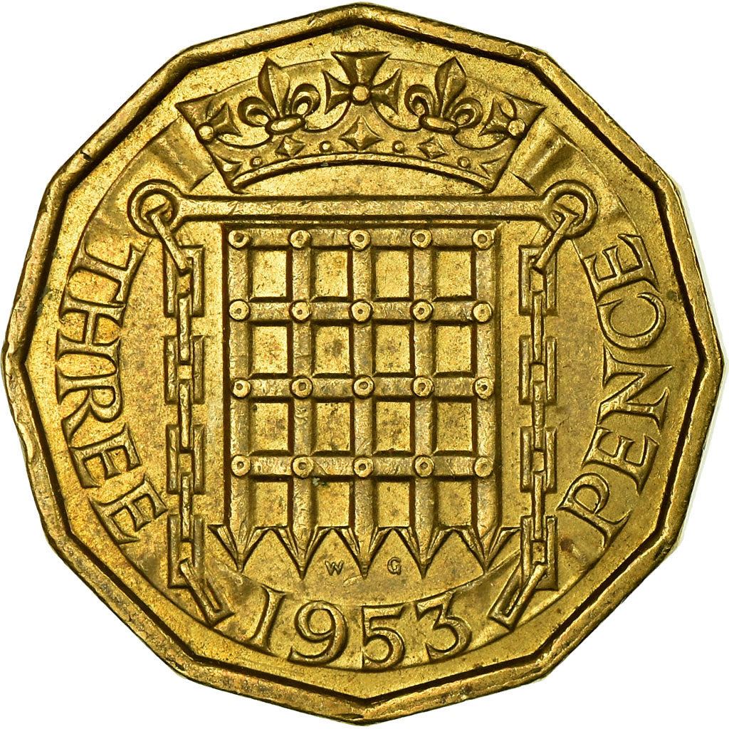 United Kingdom | 3 Pence Coin | Elizabeth II | Km:886 | 1953
