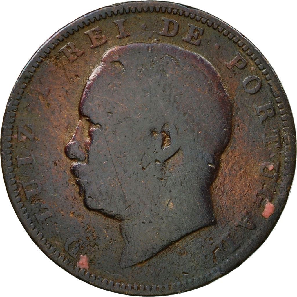 Portugal | 10 Reis Mønt | Luíz I | Km:526 | 1882 - 1886