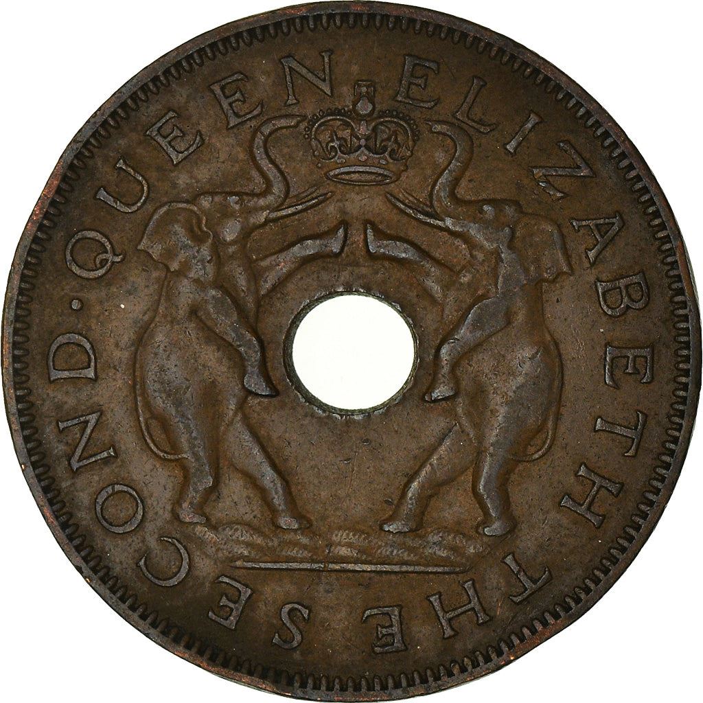 Rhodesia and Nyasaland | 1 Penny Coin | Elephants | Km:2 | 1955 - 1963