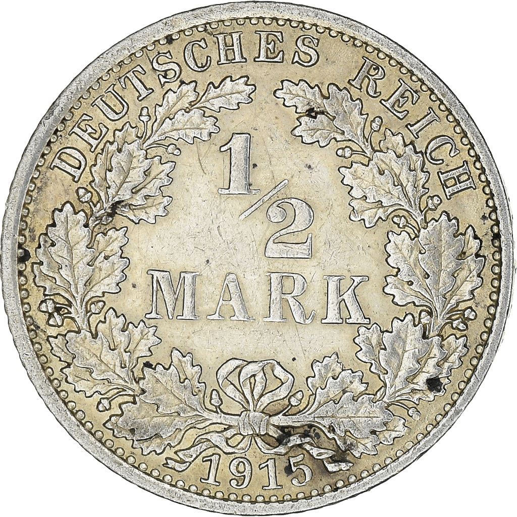German Empire 1/2 Mark Coin | Deutsches Reich | Wilhelm II | Type 2 | KM17 | 1905 - 1919