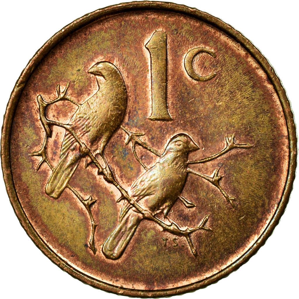 South Africa 1 Cent Coin | Charles Swart | Afrikaans Legend - SUID-AFRIKA | KM74.2 | 1968