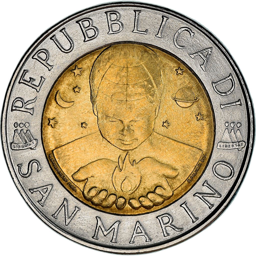 San Marino | 500 Lire Coin | Friedrich Hegel | Km:357 | 1996