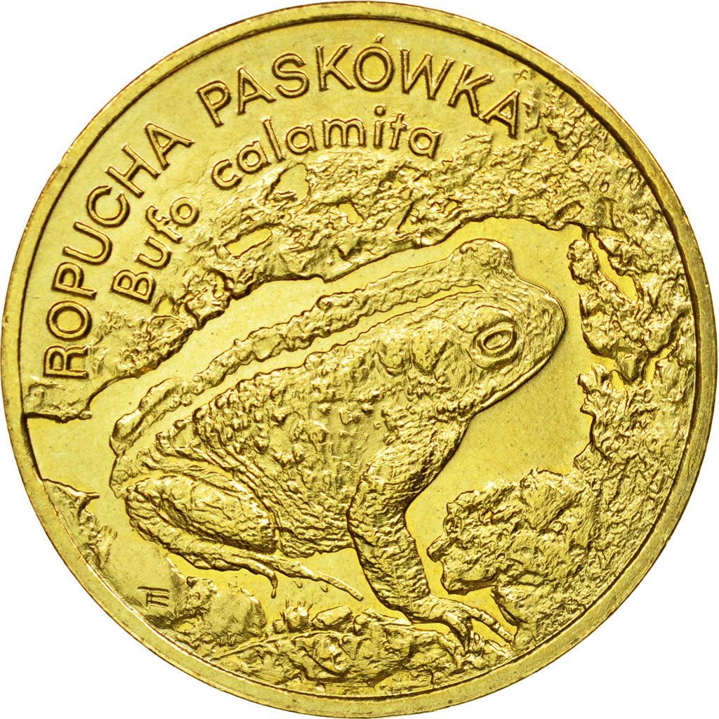 Poland | 2 Zlotys Coin | Ropucha Paskówka | Y:340 | 1998