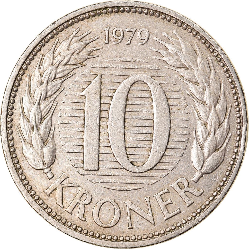 Denmark | 10 Kroner Coin | Margrethe II | Km:864 | 1979 - 1988