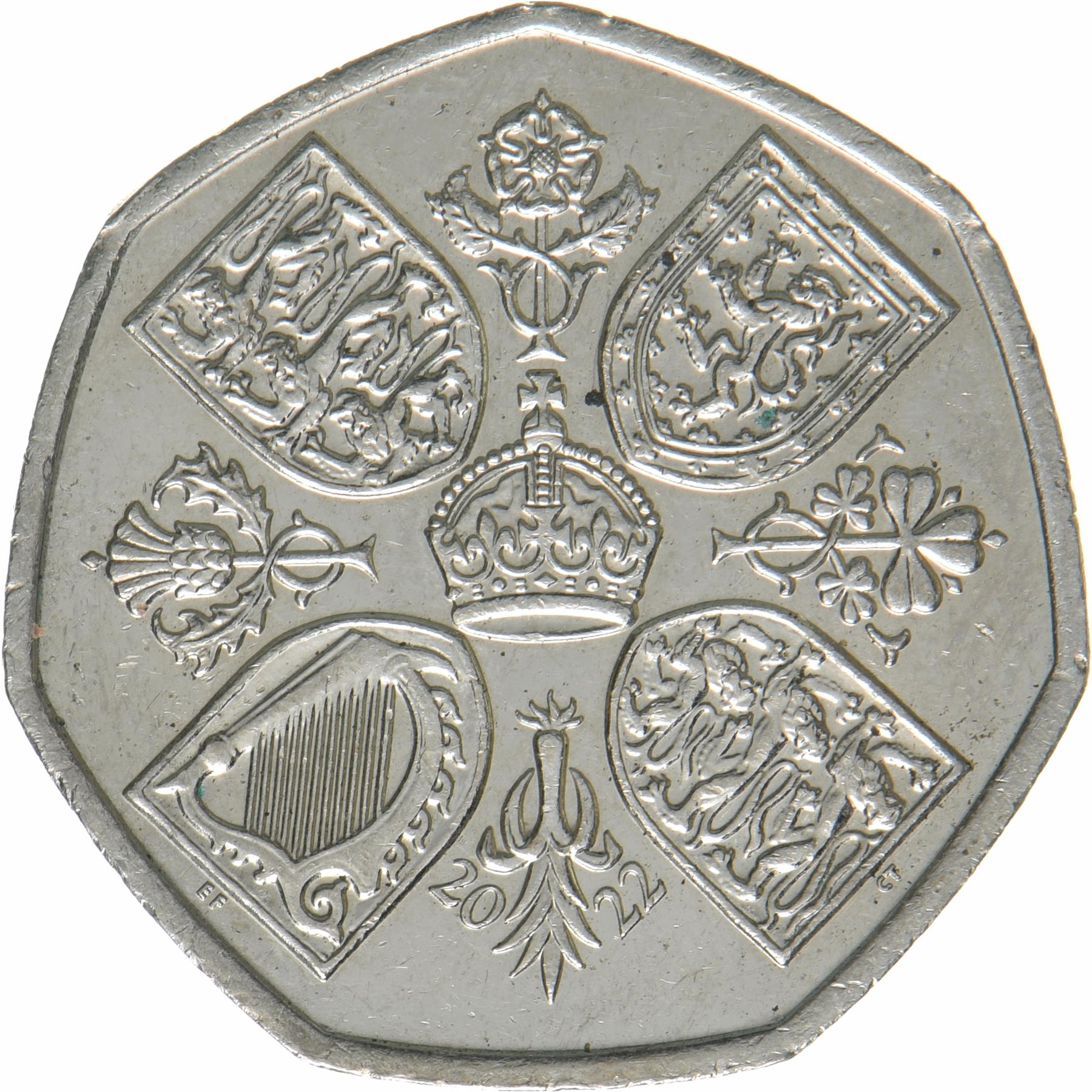 United Kingdom | 50 Pence Coin | Legacy of the Queen | KM:2165 | 2022