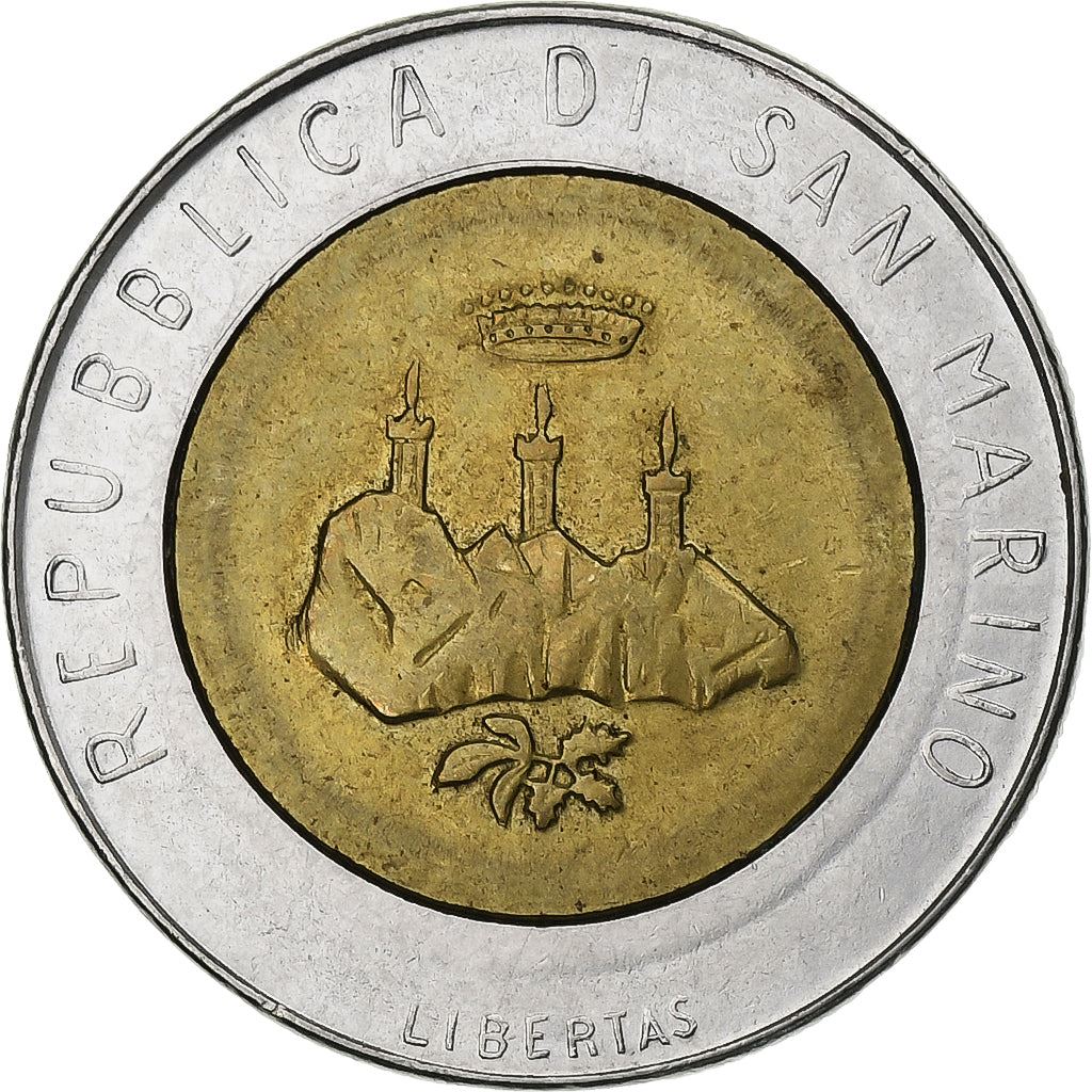 San Marino | 500 Lire Coin | Man with Computer | Km:195 | 1986