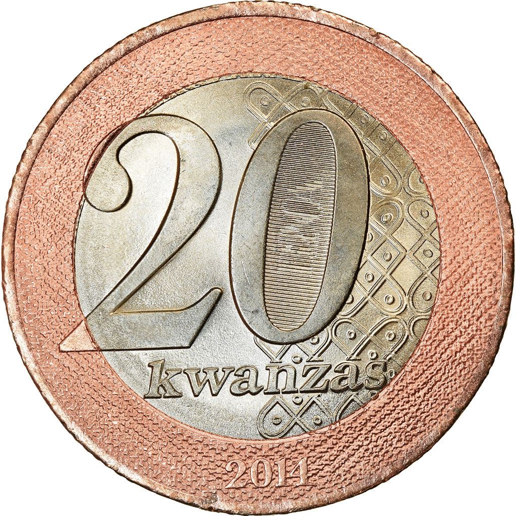 Angola | 20 Kwanzas Coin | Queen Njinga A Mbande | Km:111 | 2014