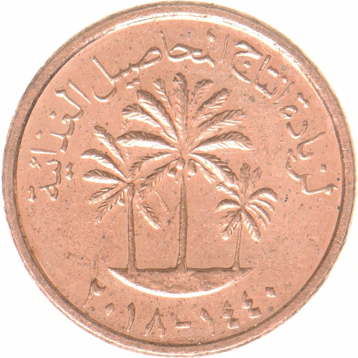 United Arab Emirates | 1 Fils | FAO | Copper plated steel | UC:1 | 2018
