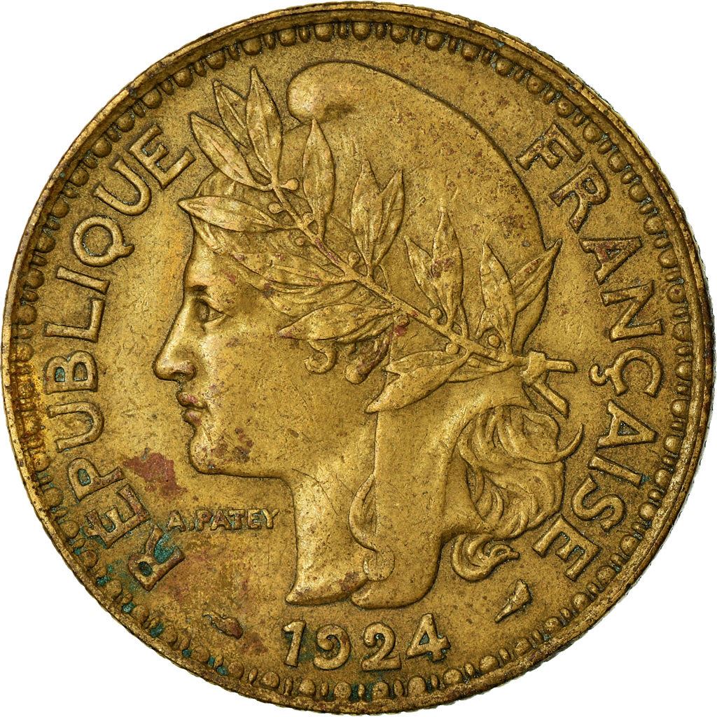 French Cameroon | 2 Francs Coin | Marianne | Phrygian Cap | Km:3 | 1924 - 1925