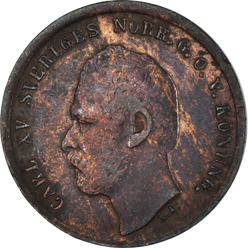 Sverige | 1 Öre Mønt | Carl XV | Km:705 | 1860 - 1872