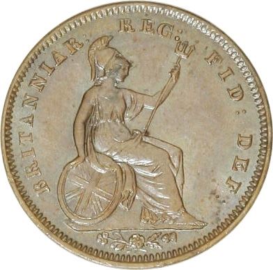 United Kingdom ? Farthing Coin | Victoria 1st portrait | Colonial issue | 1844
