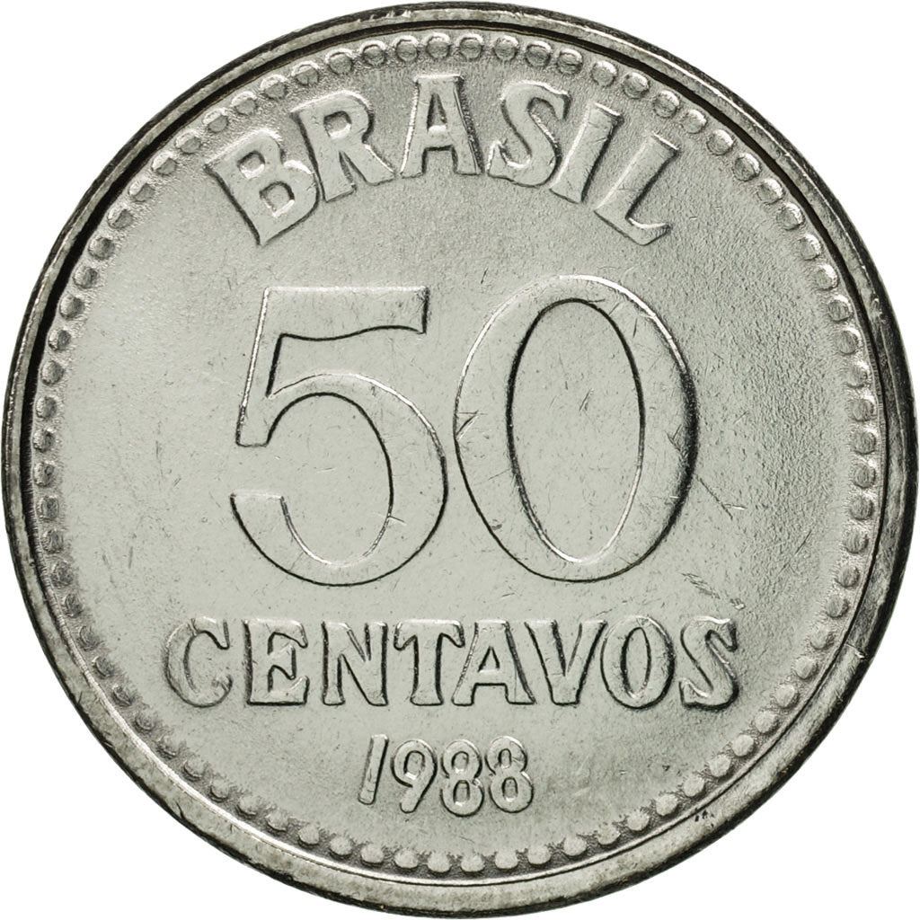 Brazil | 50 Centavos Coin | Star | Km:604 | 1986 - 1988