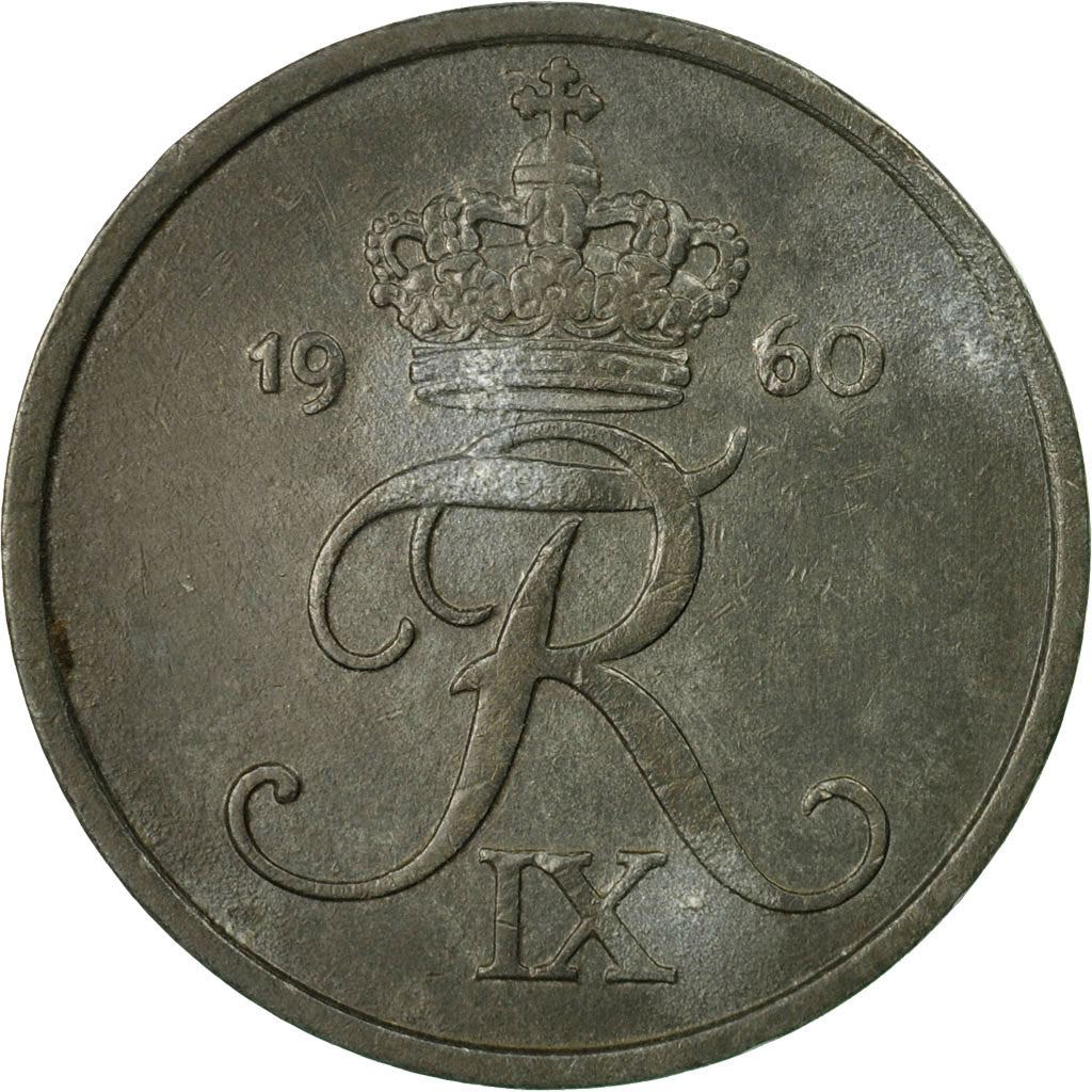 Denmark | 5 Ore Coin | Monogram | Km:843 | 1950 - 1964