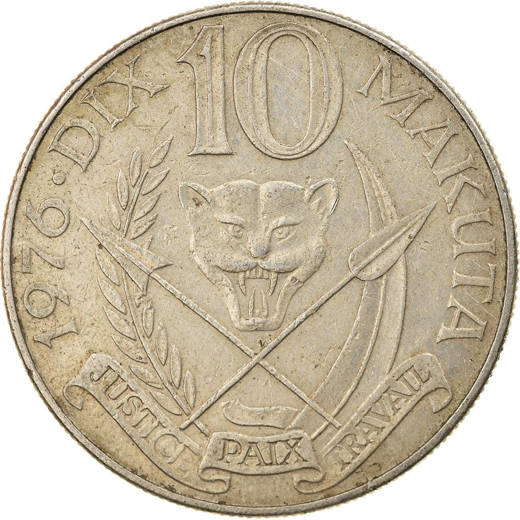 Zaire | 10 Makuta Coin | Mobutu Sese Seko | Km:7 | 1973 - 1978