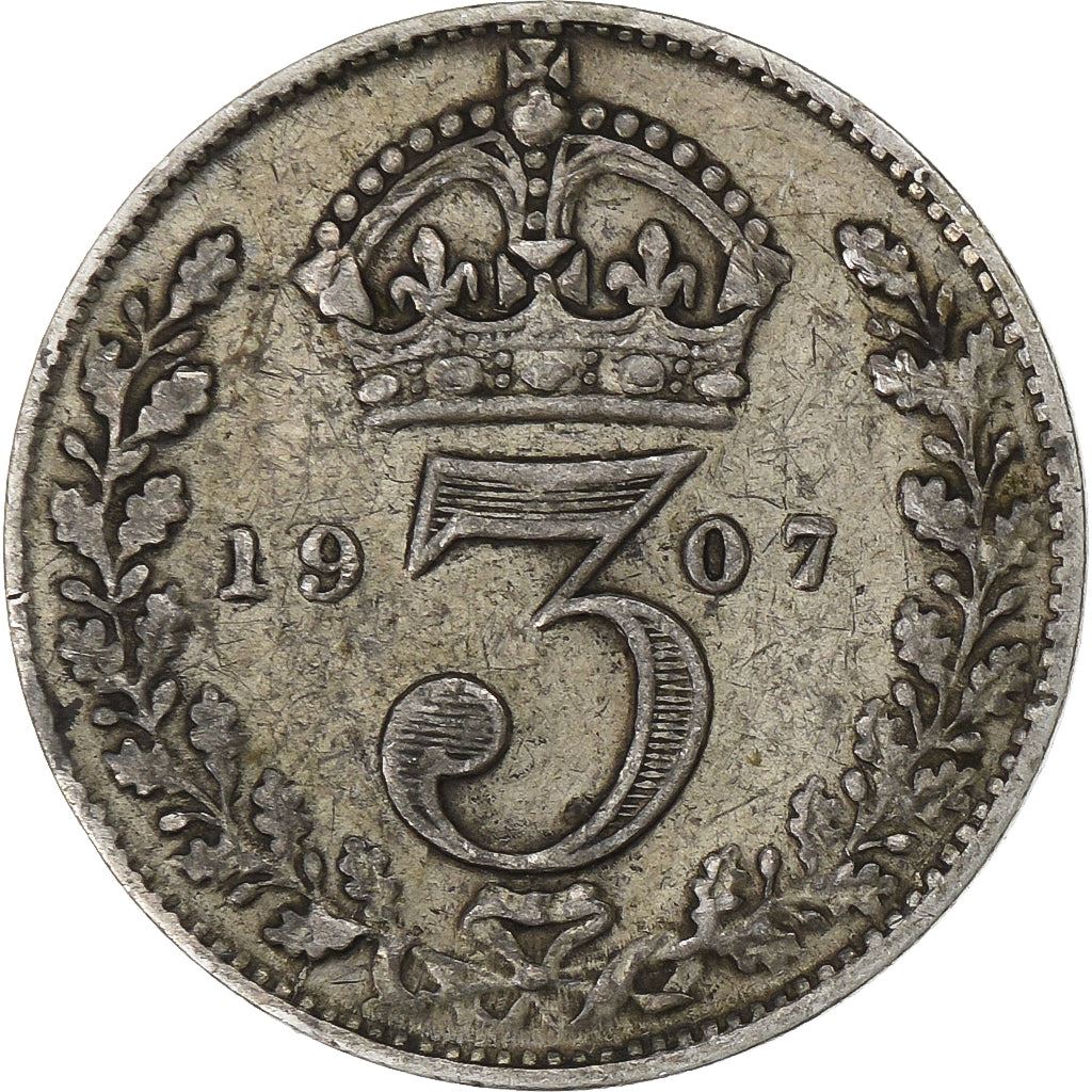 United Kingdom | 3 Pence Coin | Edward VII | Km:797 | 1902 - 1910