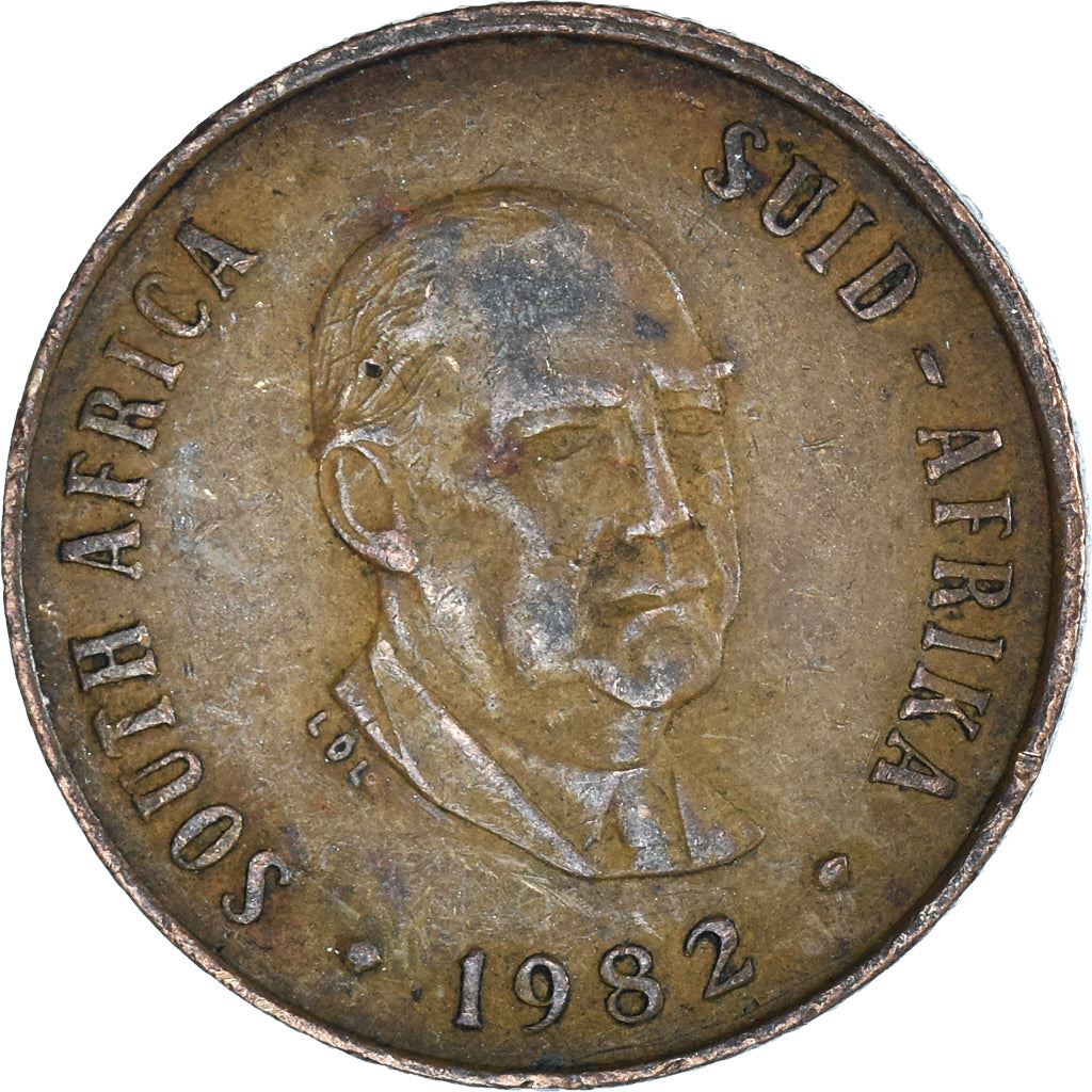 Südafrika 2-Cent-Münze | Balthazar J. Vorster | KM110 | 1982