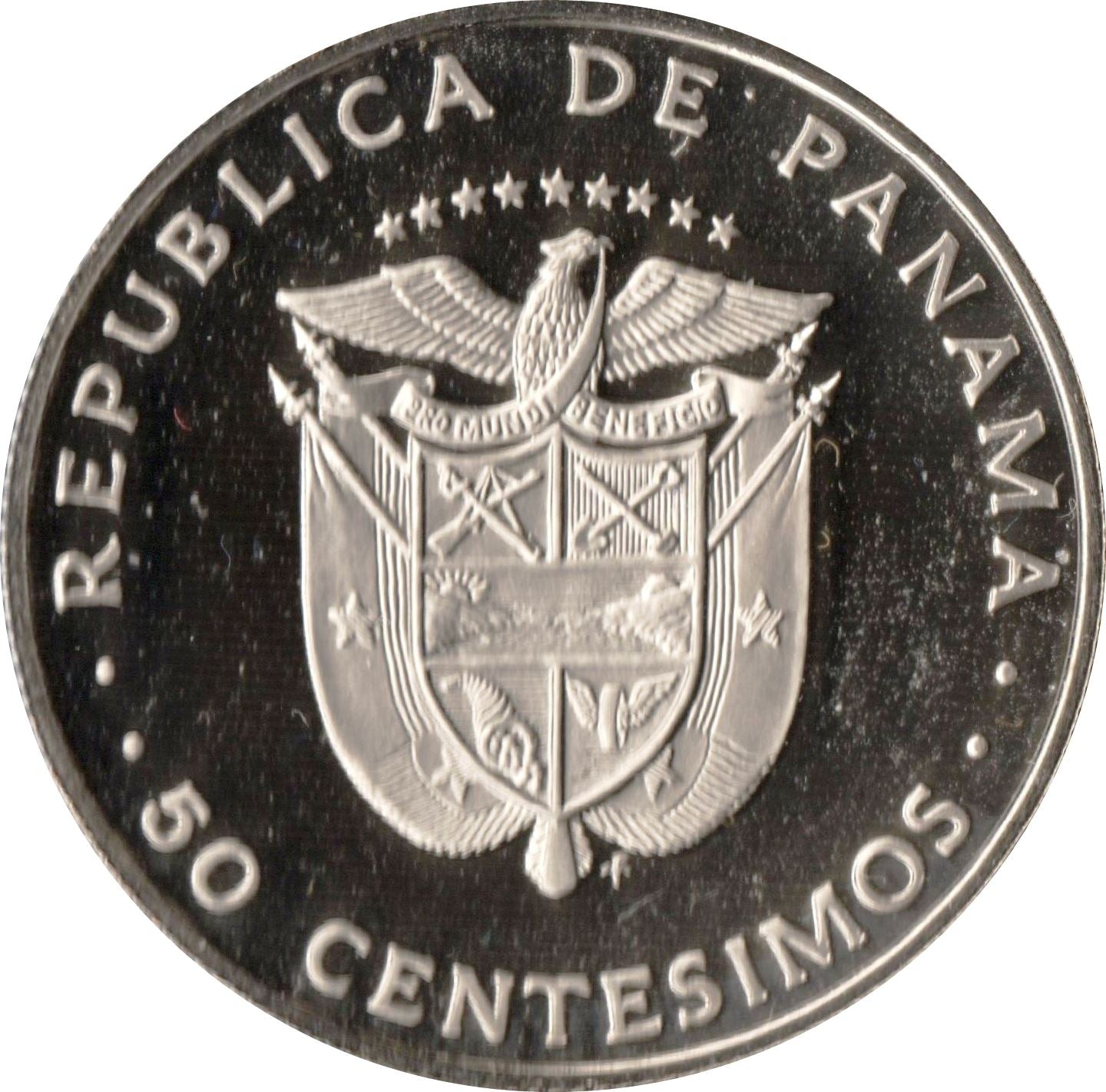 Panama 50 Centesimos Coin | Fernando de Lesseps | KM38 | 1975 - 1982