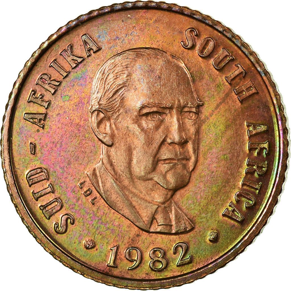 South Africa 1 Cent Balthazar J. Vorster Coin KM109 1982
