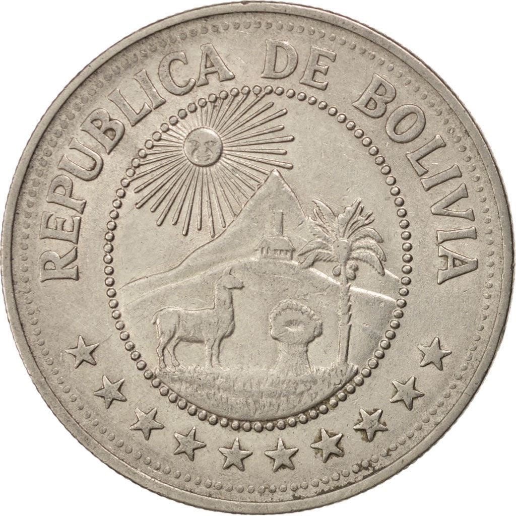 Bolivia | 5 Pesos Bolivianos | Coat of Arms | KM:197 | 1976-1980