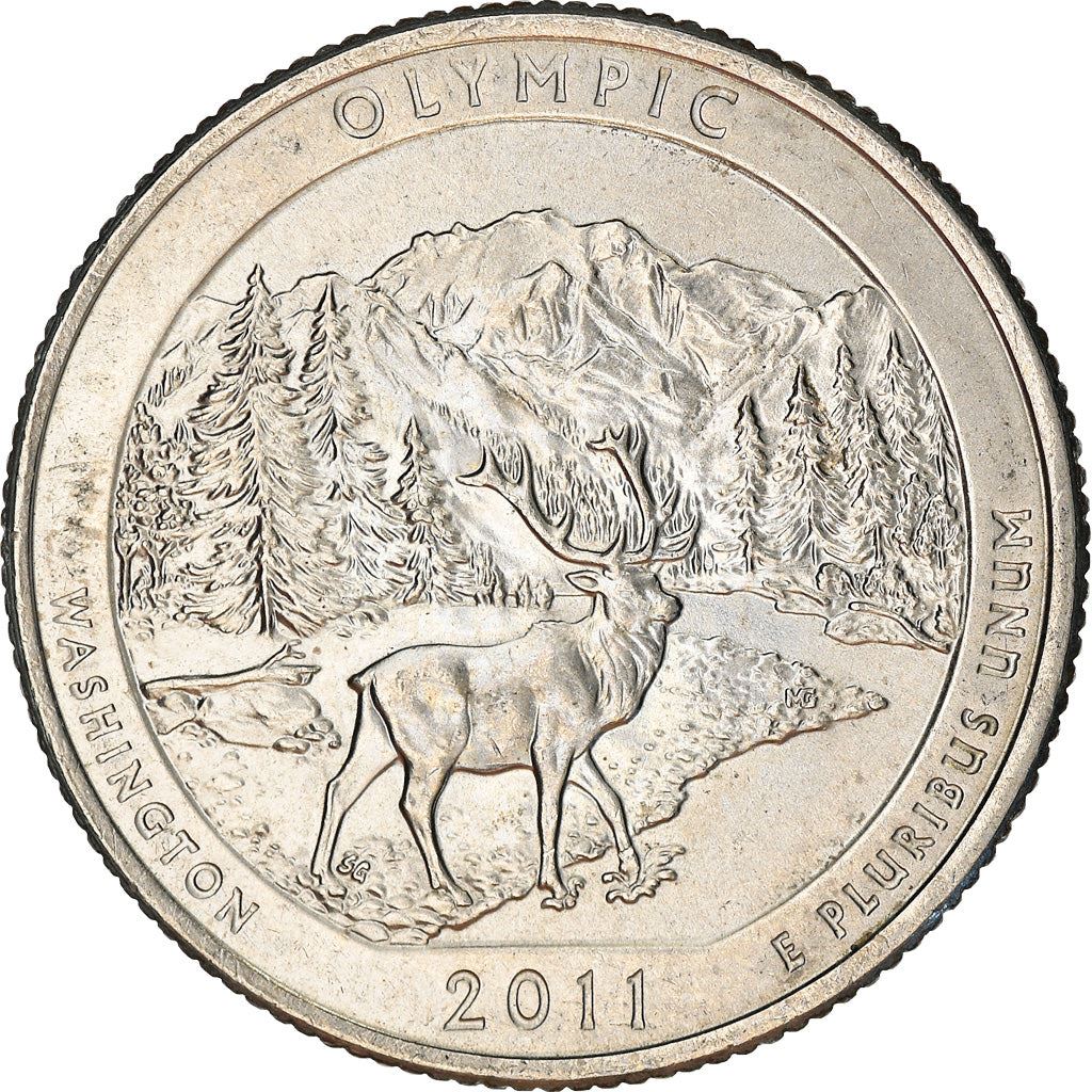 USA | 1/4 Dollar Mynt | Olympic National Park | Km:496 | 2011