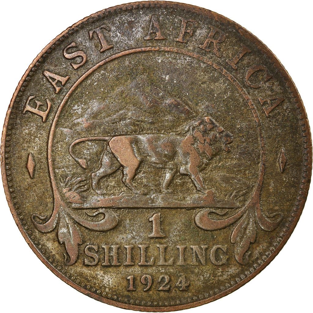 East Africa | 1 Shilling Coin | George V | Lion | Mountains | Km:21 | 1921 - 1925