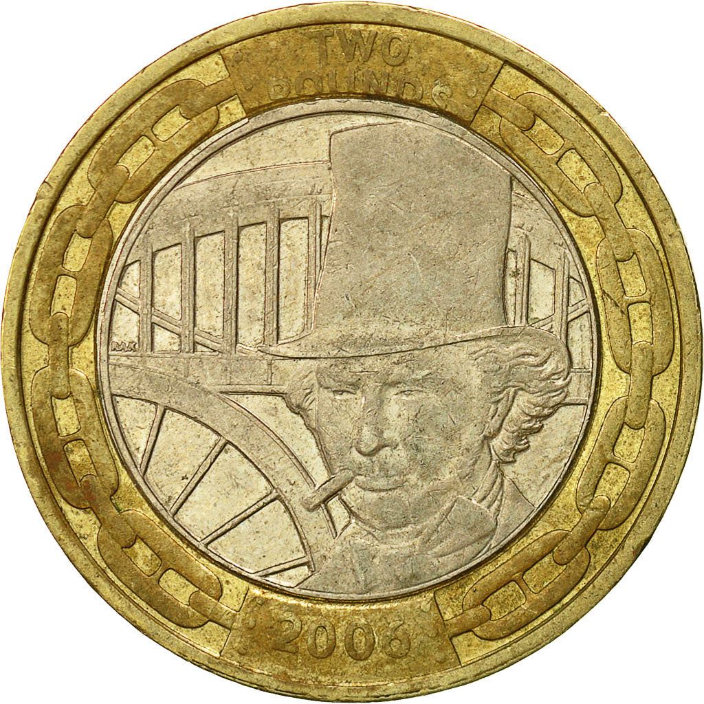 United Kingdom | 2 Pounds Coin | Isambard K. Brunel | KM:1060 | 2006