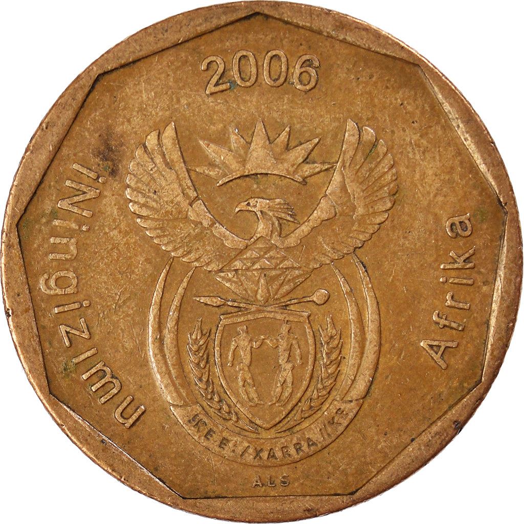 South Africa 50 Cents Zulu Legend - iNingizimu Afrika Coin KM489 2006
