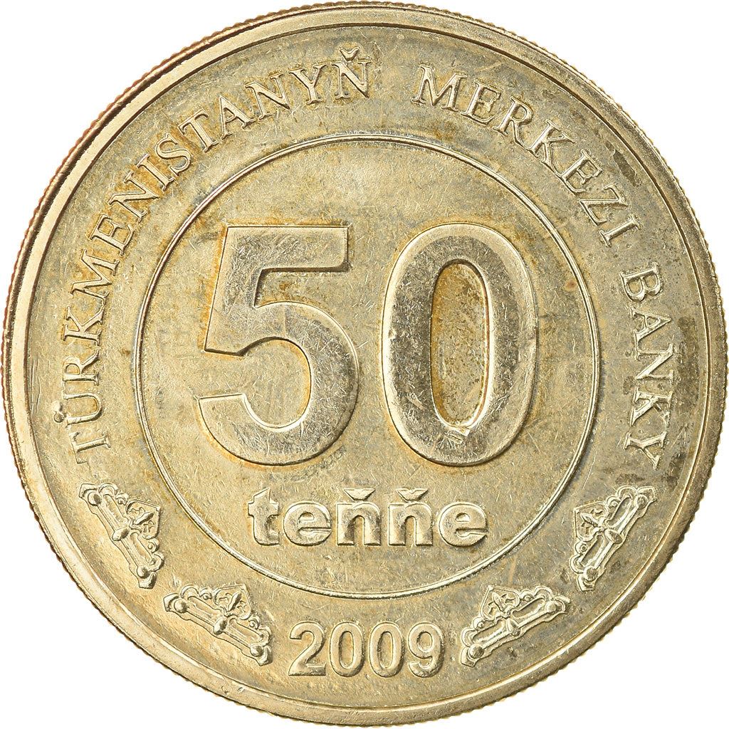 Turkmenistan 50 Tenne Coin | Independence Monument | KM100 | 2009