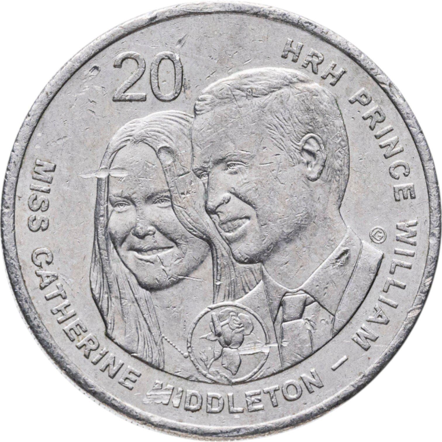 Australia | 20 Cents Coin | Royal Wedding | KM:1566 | 2011