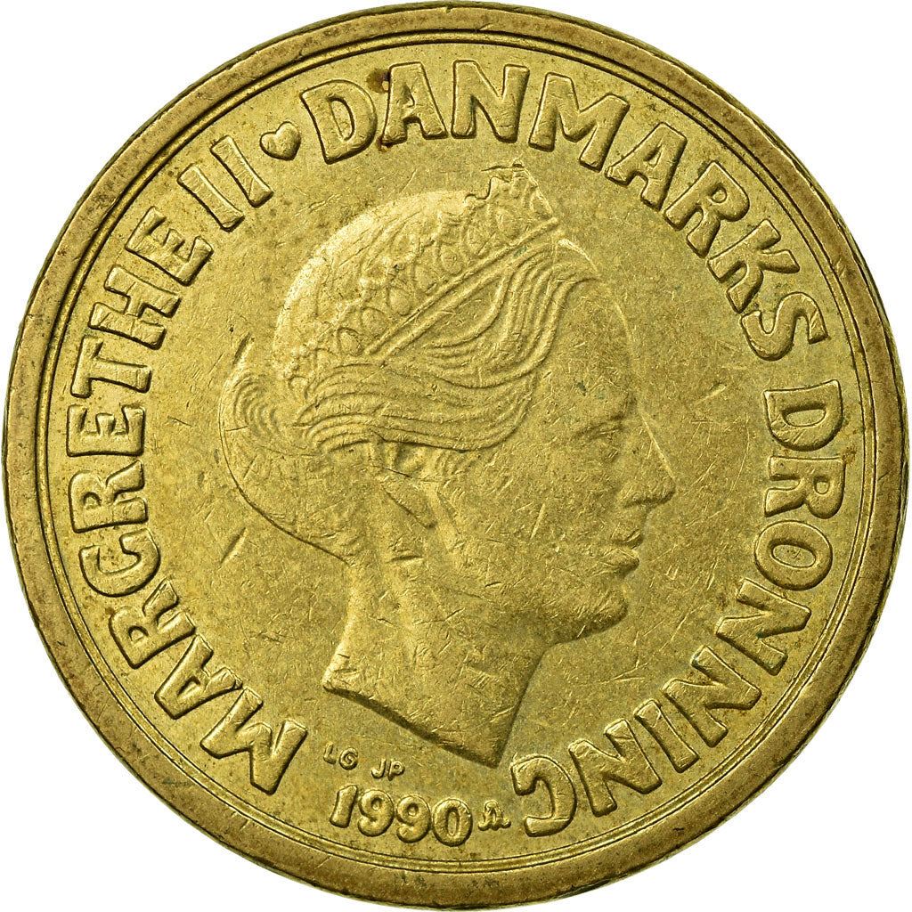 Denmark | 10 Kroner Coin | Margrethe II | Km:867 | 1989 - 1993