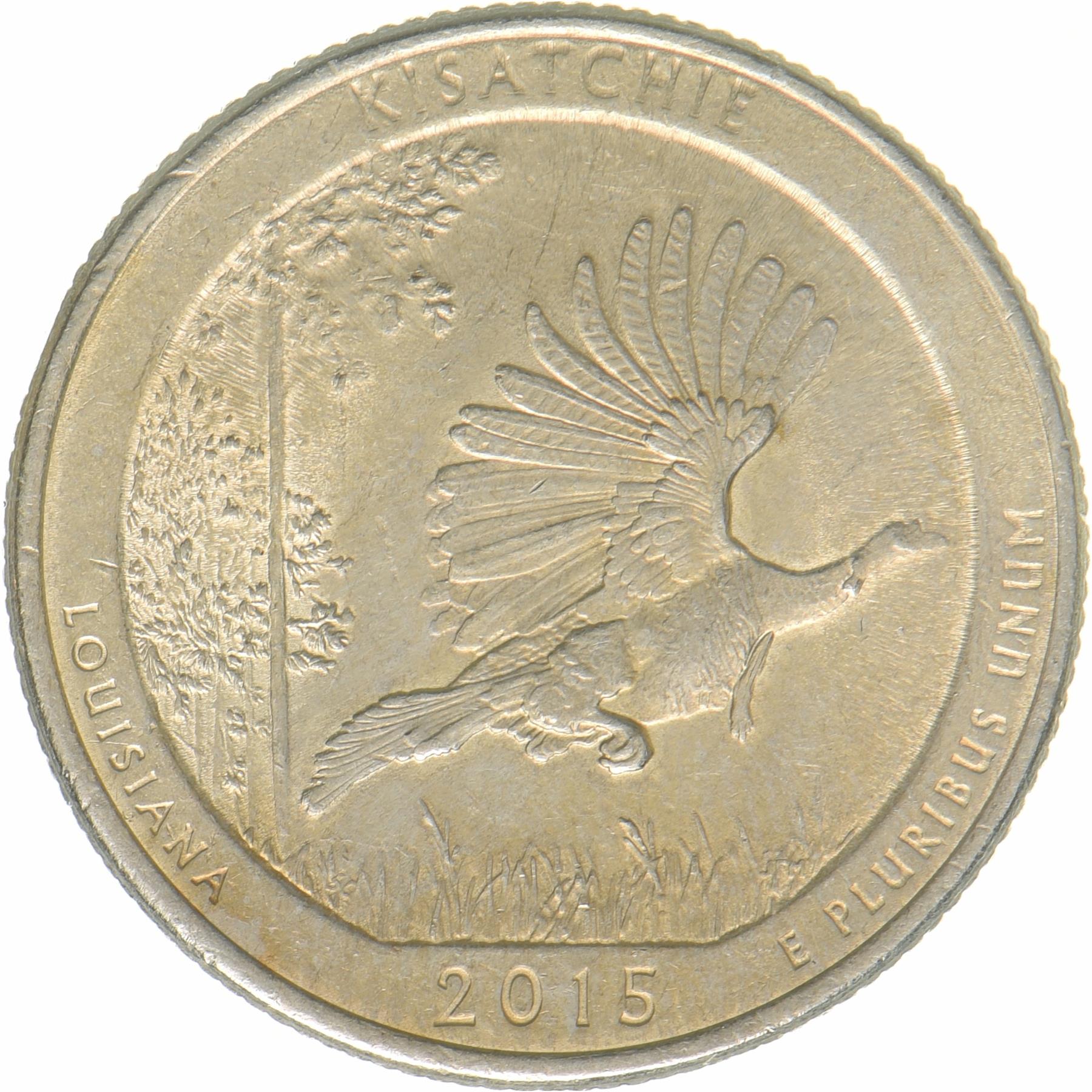 United States | 1/4 Dollar Coin | Kisatchie National Forest | KM:598 | 2015