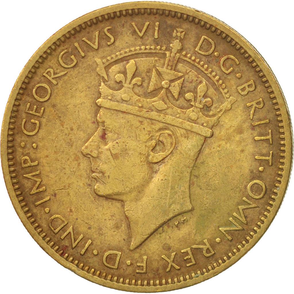 British West Africa | 1 Shilling Coin | Wreath | George VI | Km:23 | 1938 - 1947