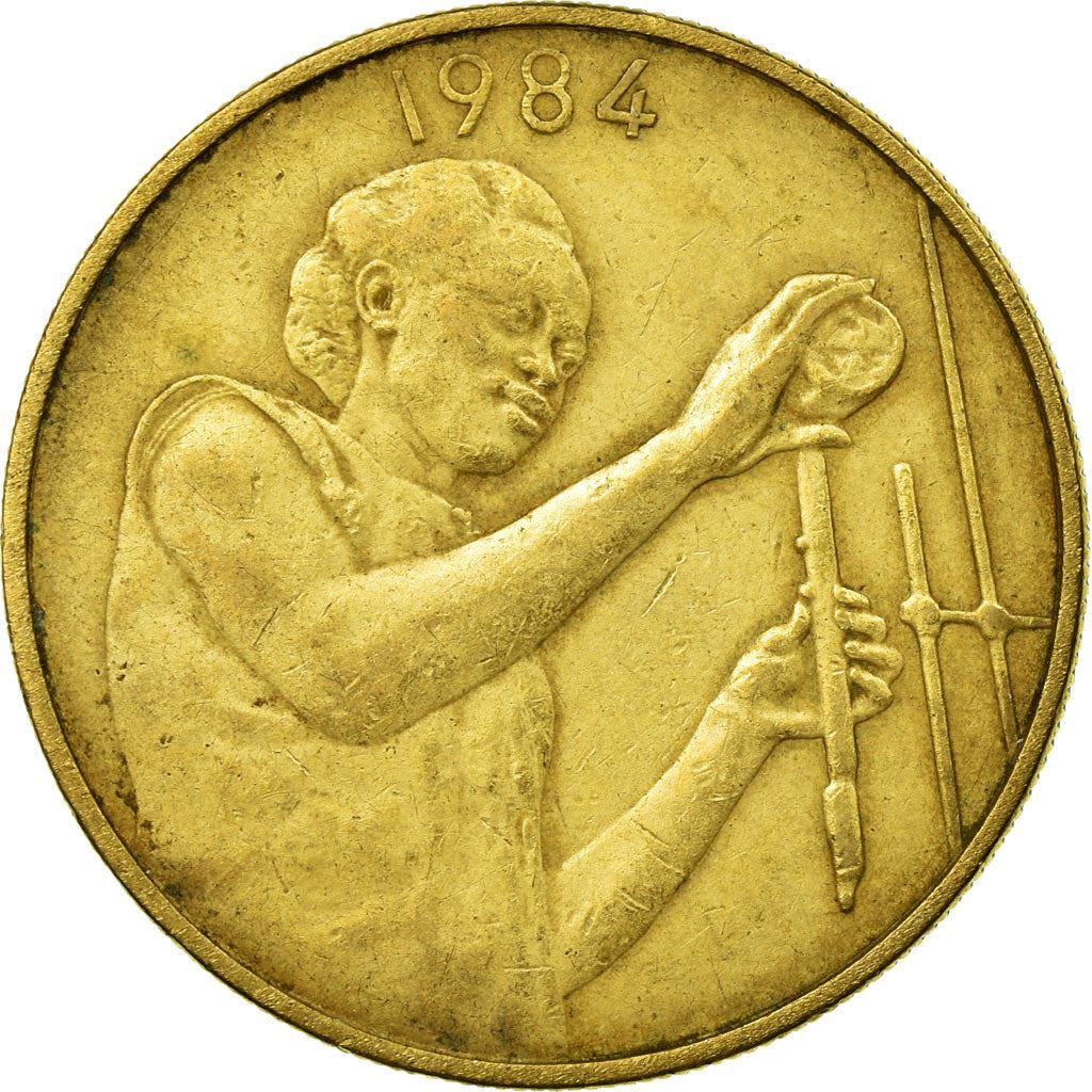 Western African States | 25 Francs Cfa Coin | Emblem of Central Bank | Laboratory Assistant | Km:9 | 1980 - 2024