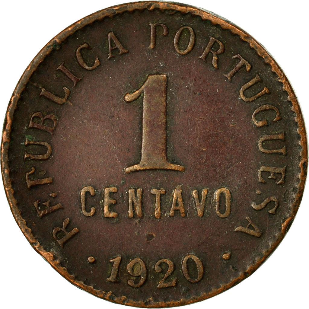 Portugal | 1 Centavo Munt | Brons | Wapen | Armillairsfeer | Km:565 | 1917 - 1922