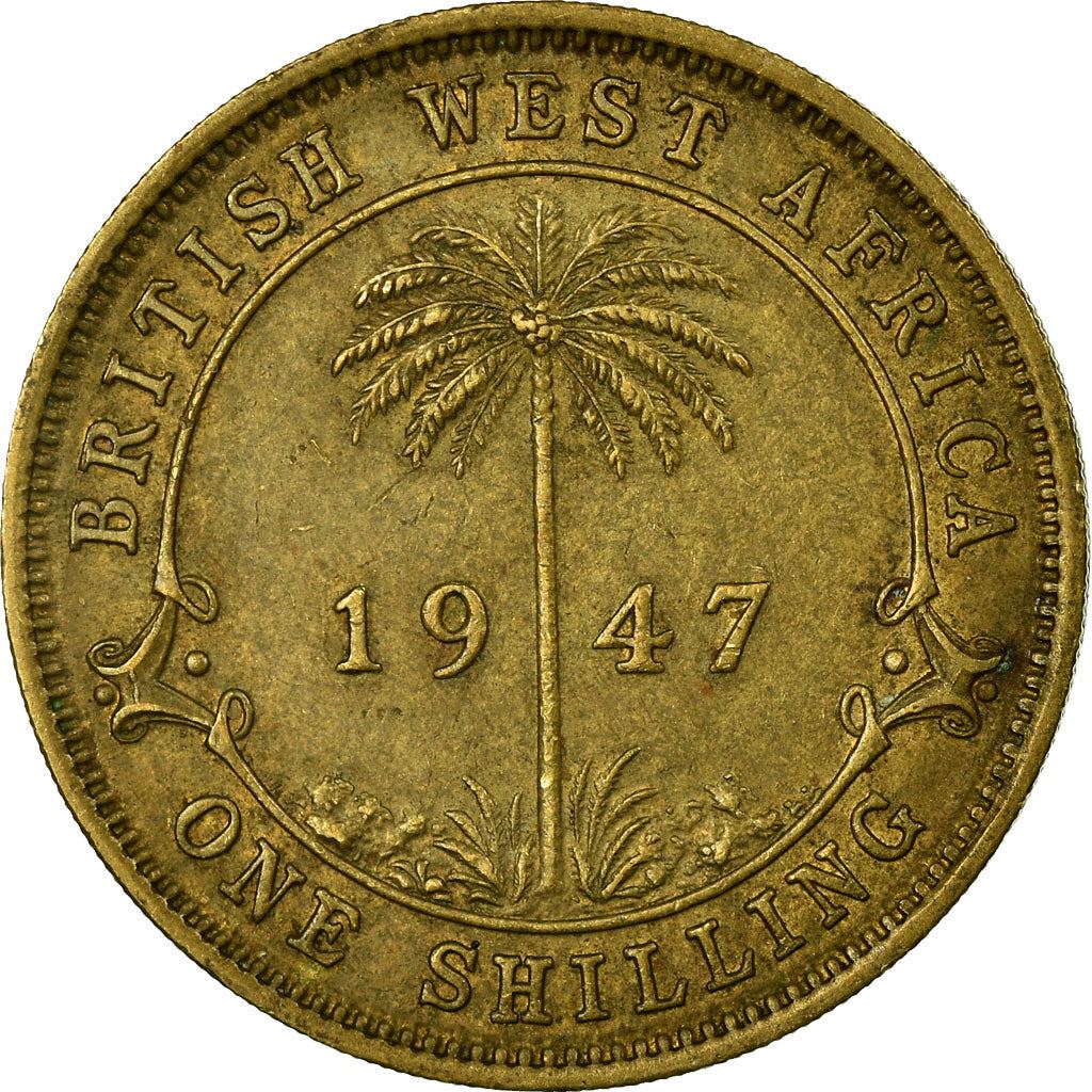 British West Africa | 1 Shilling Coin | Wreath | George VI | Km:23 | 1938 - 1947