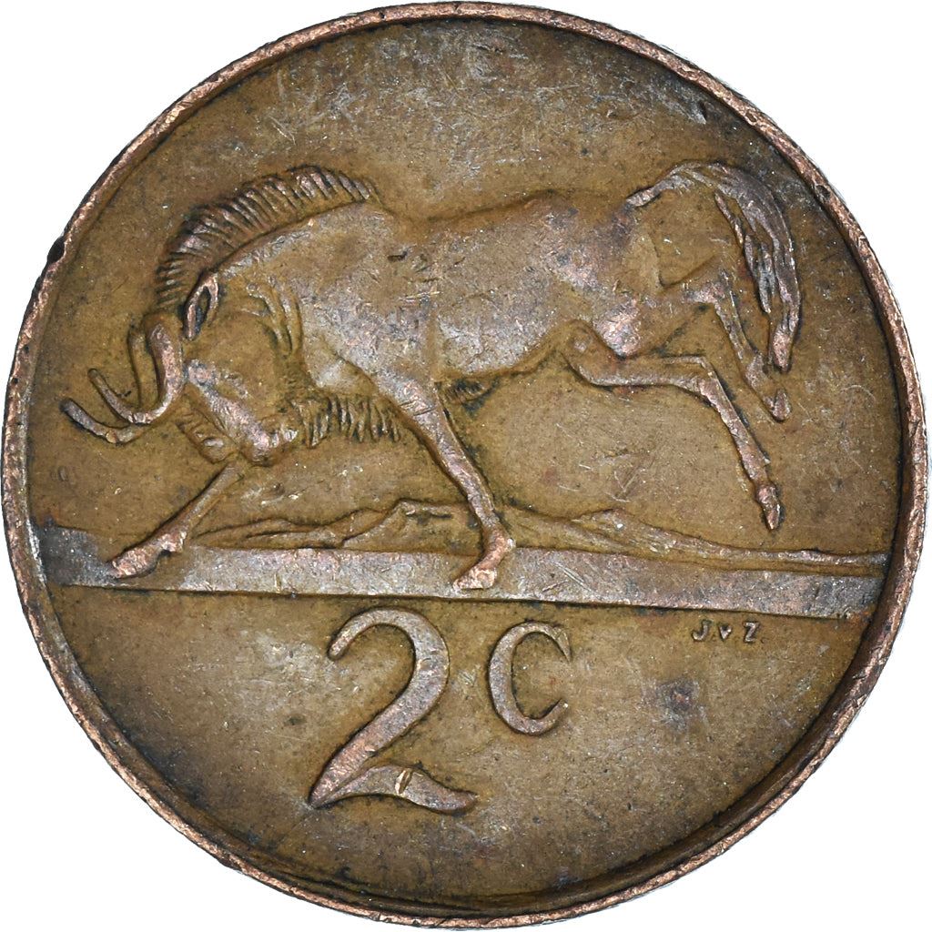 Südafrika 2-Cent-Münze | Balthazar J. Vorster | KM110 | 1982