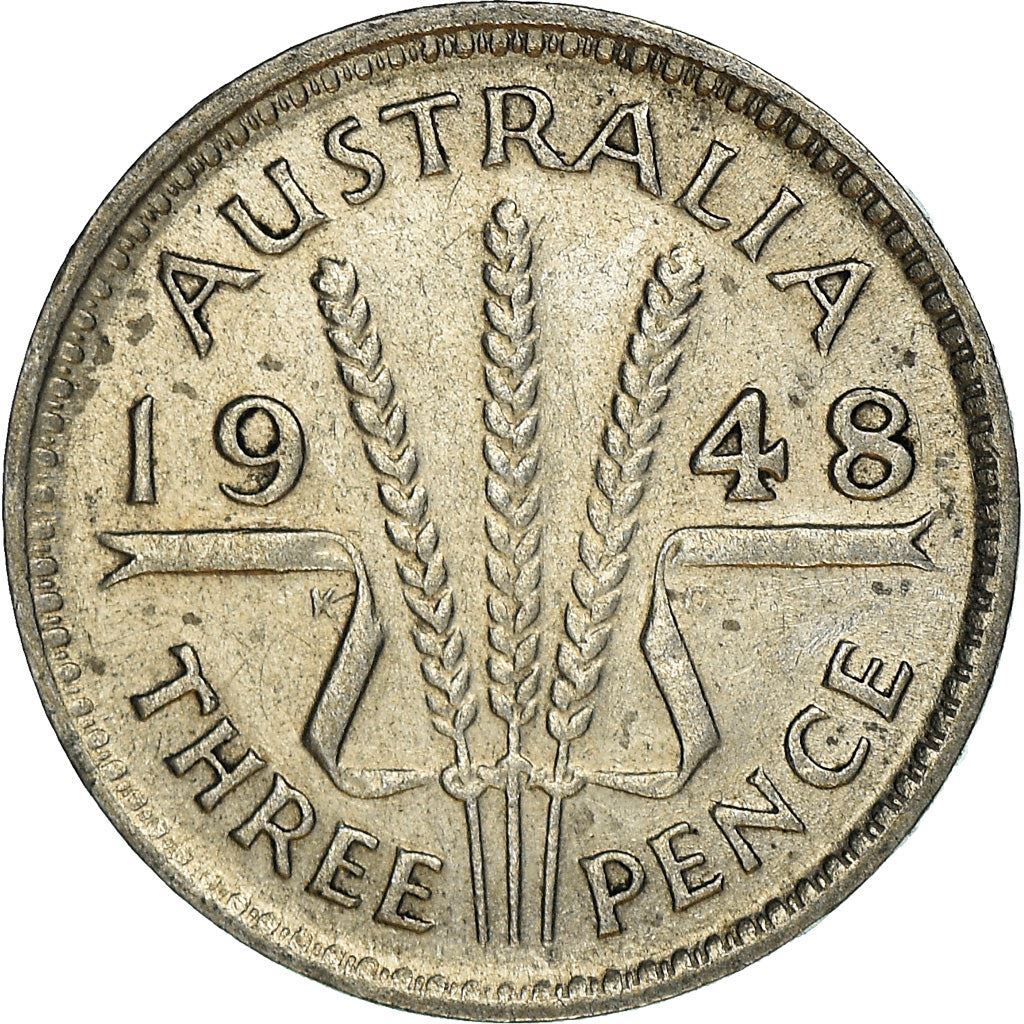 Australia | 3 Pence Coin | Wheat | Km:37A | 1947 - 1948