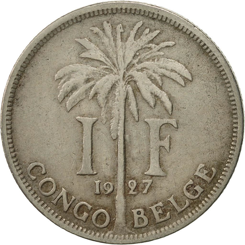 Belgian Congo | 1 Franc Coin | Palm tree | Km:20 | 1920 - 1930